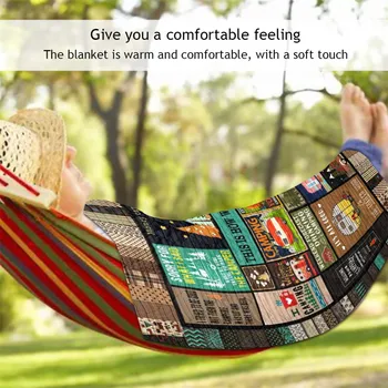 

This Is How We Roll Camping Blanket Quilt Comforters with Reversible Cotton 3D Printing Camping Mat HG99