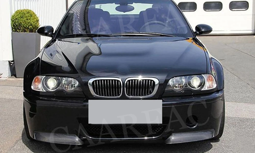 3 серии углеродного волокна переднего бампера губы сплиттер закрылки козырек на воздухозаборник для BMW E46 M3 3D стиль 1999-2006 FRP фронтальные Рассекатели