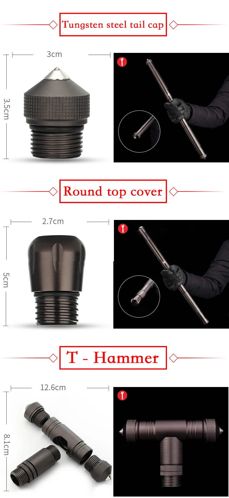 Vara de Acampamento ao ar Ferramenta de Sobrevivência de Emergência Diy Livre Ferramenta Multi funcional Casa Self Defense Bengalas Caminhadas Carro Componente 14 livre multi-funcional casa auto defesa varas caminhadas