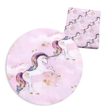 Давид аксессуары 50*145 см пэчворк Единорог полиэстер хлопок ткань для ткани детские постельные принадлежности домашний текстиль швейная кукла тильда, 58001