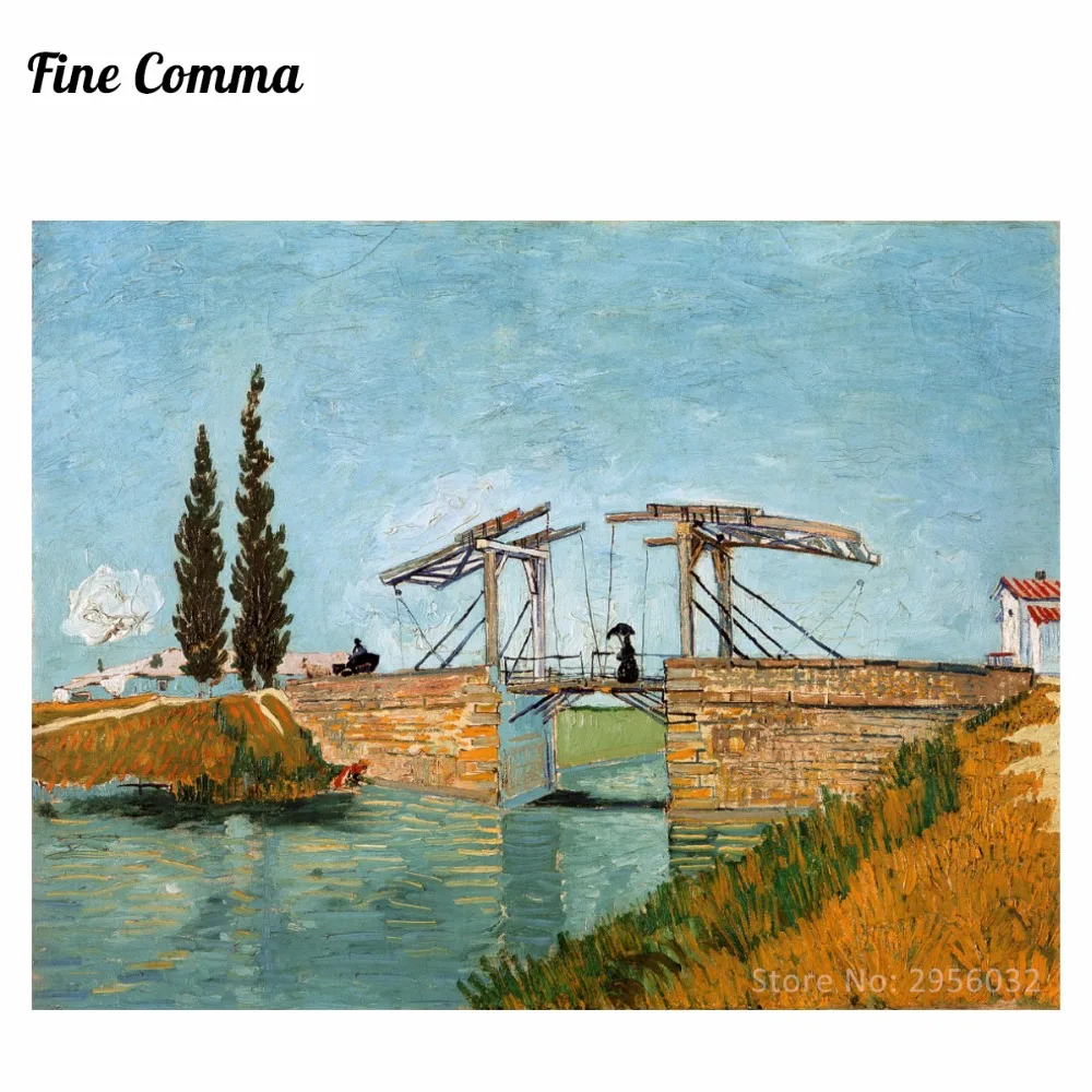 

The Langlois Bridge at Arles by Vincent van Gogh Hand painted Oil Painting Reproduction Replica Wall Art Canvas Painting Repro