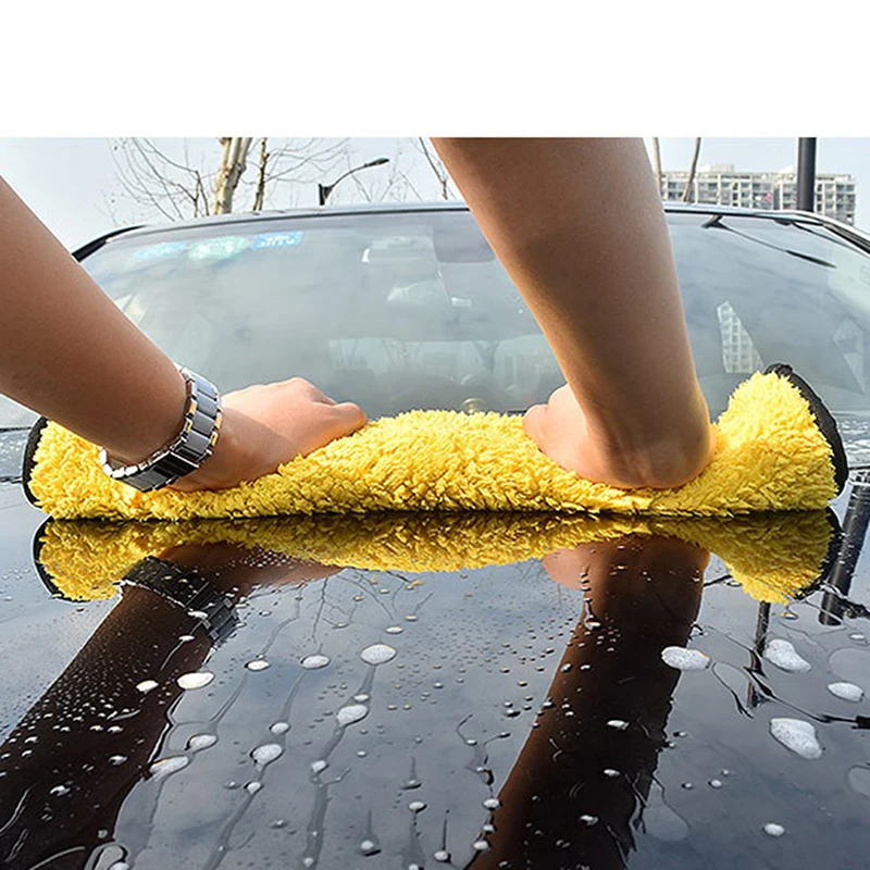 

30cm * 40cm Car Wash Towel Microfiber Car Cleaning Drying Cloth Hemming Car Care Cloth Detailing Car Wash Towel For Toyota