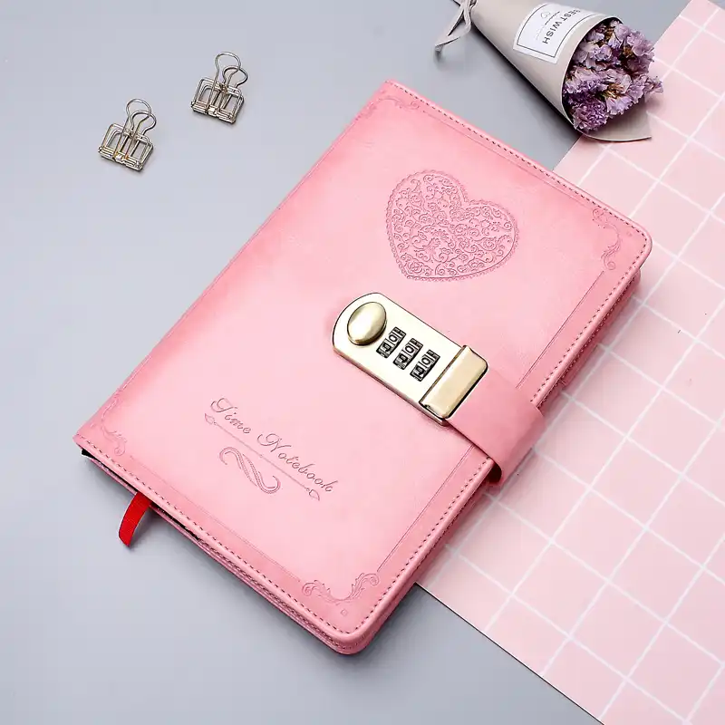Retro Password Book Lock Diary Thickened Creative Account Stationery Notebook UK