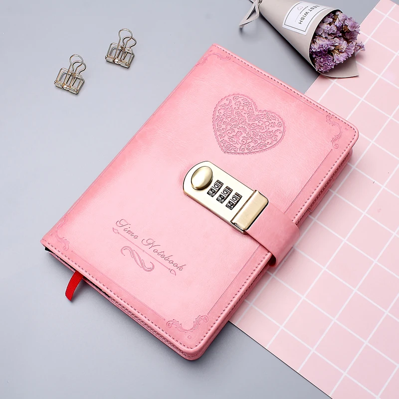 diary B6 password book with lock retro notebook travel school Girls gift notebook Journal Business planner diary B6 password book with lock retro notebook travel school Girls gift notebook Journal Business planner