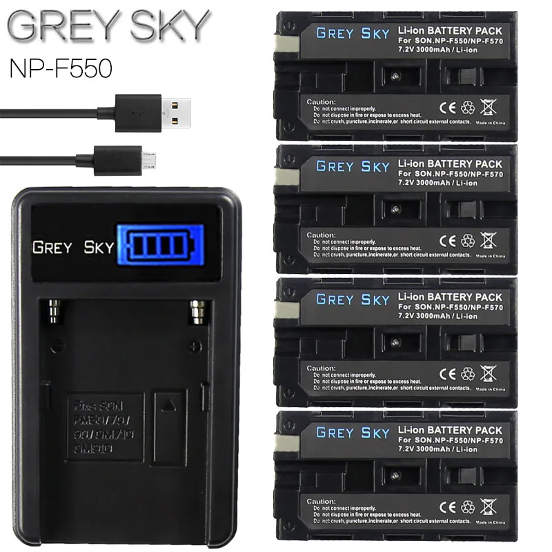 

NP-F550 NP F550 NPF550 Battery+LCD Charger for Sony NP-F330 NP-F530 NP-F570 NP-F730 NP-F750 Hi-8 GV-D200 L10