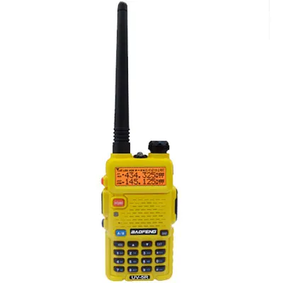 Новинка Baofeng Pofung UV5R рация Baofeng UV-5R двухдиапазонный CB радио UHF400-520MHz& VHF136-174MHz Портативное двухстороннее радио - Цвет: Цвет: желтый