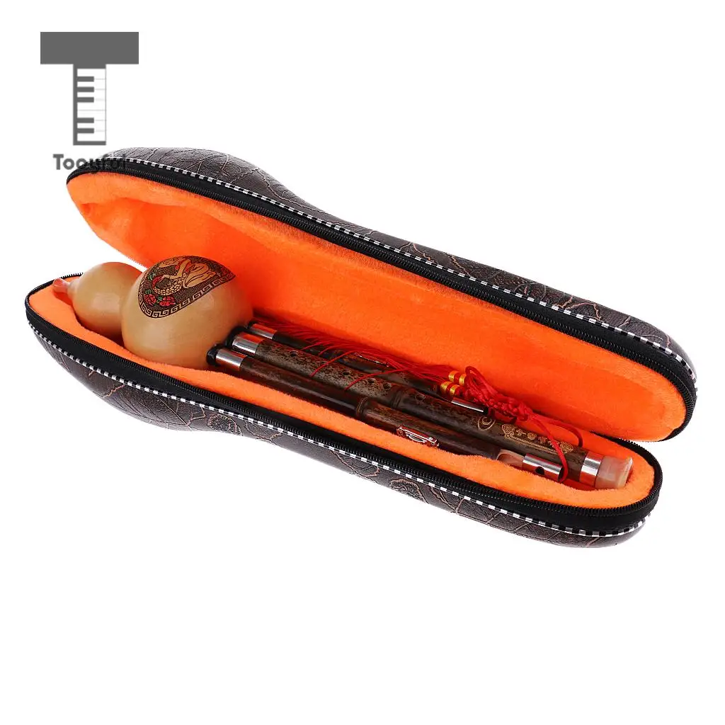 

Tooyful Chinese Handmade Hulusi Bamboo Gourd Cucurbit Flute Ethnic Musical Instrument Key C with Case for Beginners