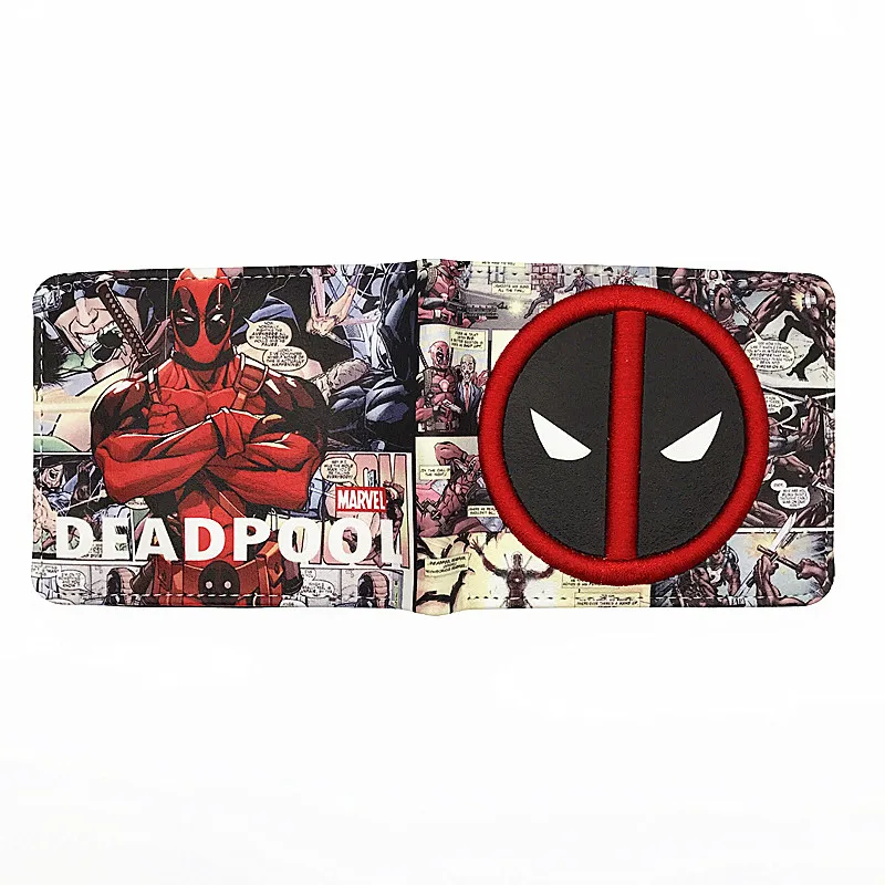 Горячая PU и сумочка из ПВХ Marvel Comics Дэдпул кошелек для молодых мужчин и женщин цена в долларах - Цвет: PU 014