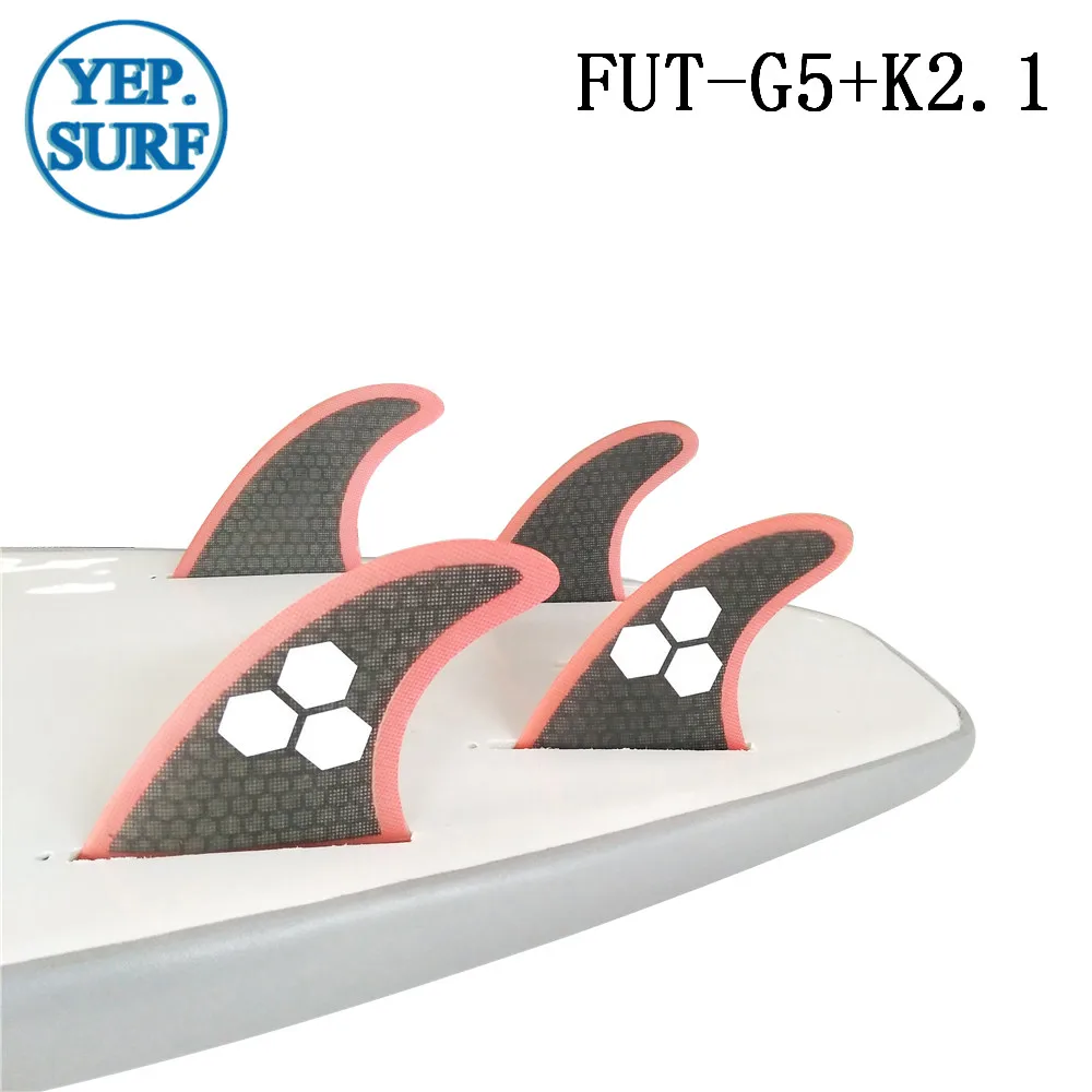 4 шт. Future Quad Fin G5 + K2.1 Honeycomb Surf черный и красный с логотипом плавник для серфинга Quihas