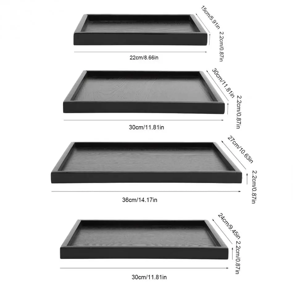 Прямоугольная форма из цельного дерева чайная закуска для кофе-брейка еда сервировка поднос тарелка подносы для ресторанов