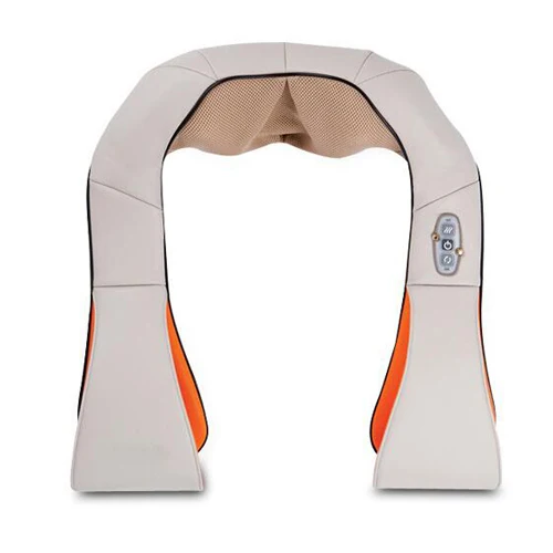 

HOT Selling Shape Electrical Shiatsu Back Neck Shoulder Massager EU plug and flat plug car Massage Pillow 6 hours sent