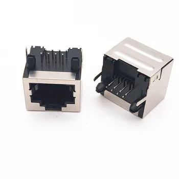 

60pcs/lot New RJ45 LAN Connector Modular Network 56 90 Degree PCB Connector Port