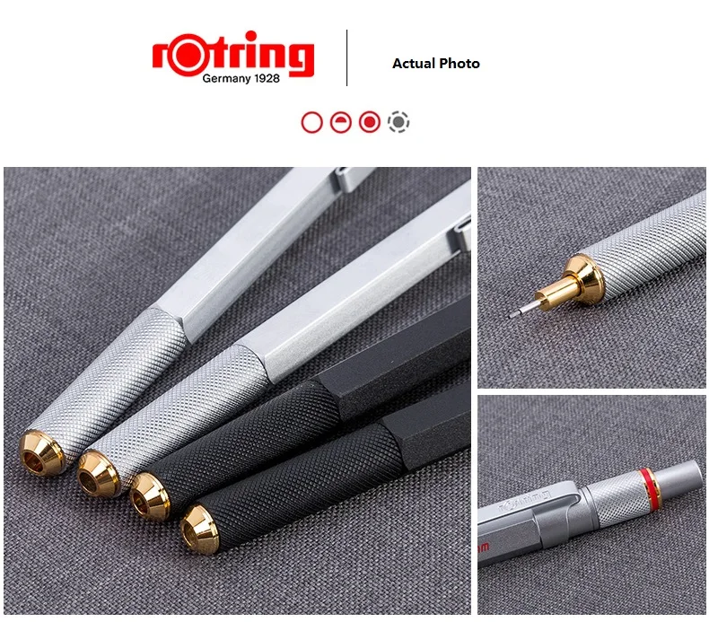 Rotring 800 0,5/0,7 мм металлический механический карандаш черный/серебристый автоматический карандаш для рисования и письма карандаш