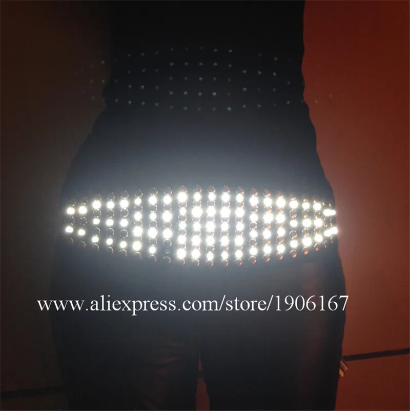 LED Luminous White Light Up Sex Belt Costumes Girdle Suit Clothes For Sexy Women Led Dance Wear Event Party Supplies0