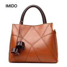 IMIDO Новое поступление Брендовая женская сумка из мягкой кожи PU модная сумка на плечо Большая вместительная сумка женская оранжевая красная HDG029