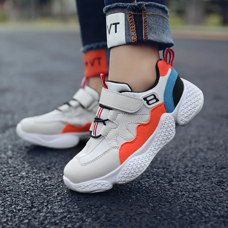 

2019 New Brand Comfortable Kids Sneakers Boys Mesh Breathable Running Sport Shoes Kids Non-slip Sneakers Outdoor Athletic Shoes