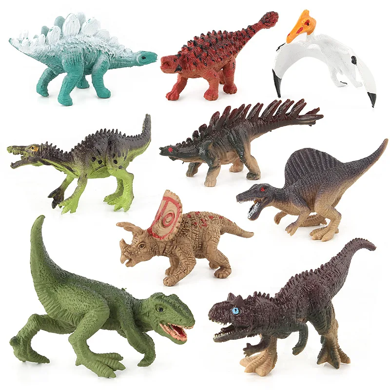 12 шт. DIY моделирование мини динозавр модель набор творческие экшн-фигурки животных Набор Обучающие игрушки подарки для детей дети мальчик