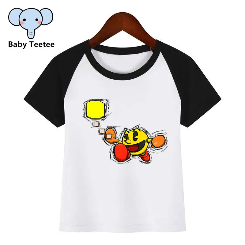 Забавная футболка для мальчиков и девочек с героями игры «Человек-паук», «есть призрак», детские летние топы с круглым вырезом, Детская футболка с принтом «Человек-паук», одежда для малышей