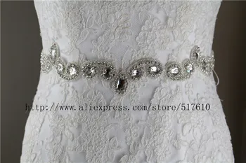 

Wholesale crystal High-quality Bridal Rhinestone Applique trim For Bridal wedding dres in stock sell
