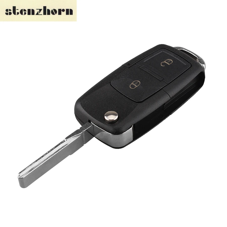 Stenzhorn 2 пуговицы Флип Складные Ключа автомобиля Shell Для VW Volkswagen Golf Passat поло Jetta Bora