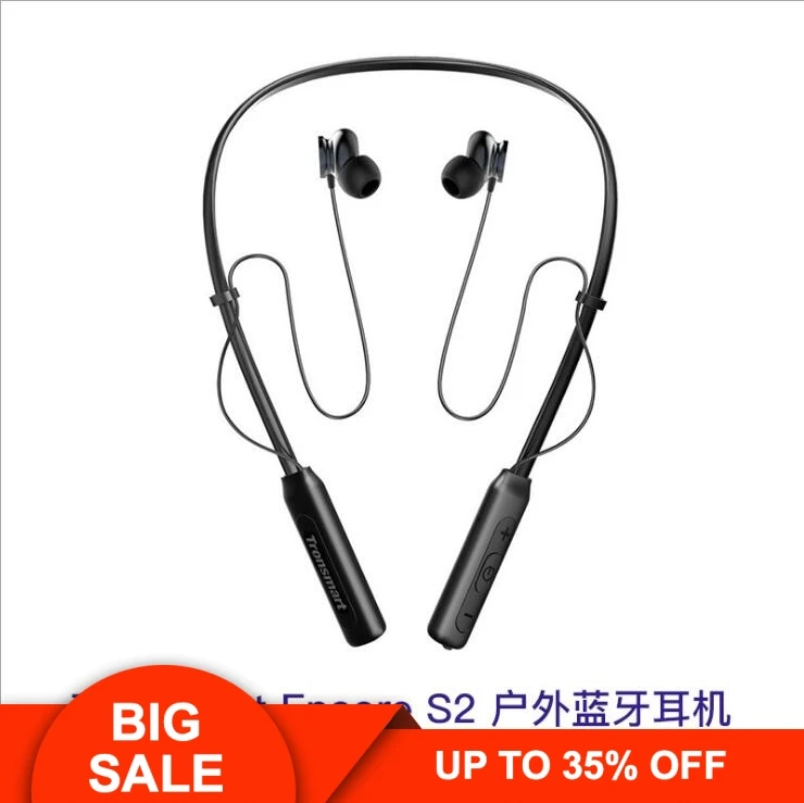 

Tronsmart Encore S2 Plus Bluetooth Earphones IPX5 Headphones Waterproof Earphones Wireless Bluetooth Headset with Neckband