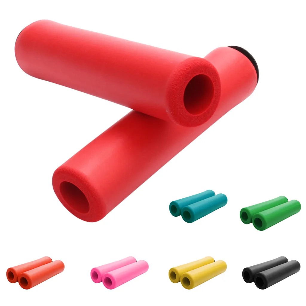 

1Pair Bicycle Handle Bar Grips Outdoor Grips Bike Grips Silicone Anti-slip Handlebar Anti-skid shock-absorbing Super Soft 1.08