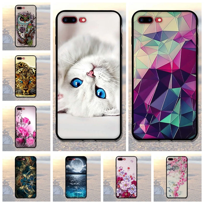 Роскошный чехол для iPhone 7 Plus 3D мягкий рельеф ТПУ iphone7Plus 8 5 &quotСиликоновый iphone +
