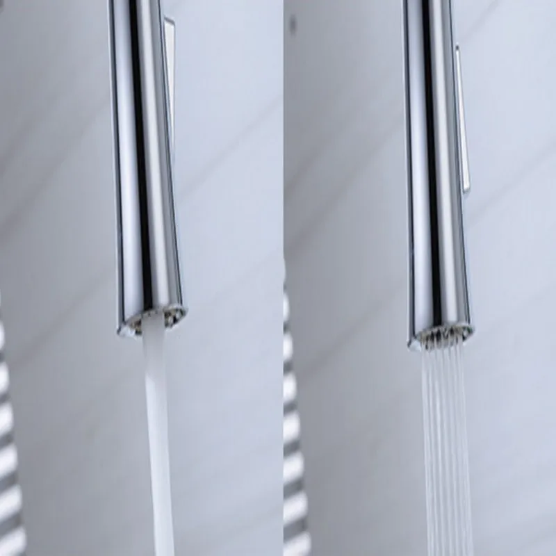 Pulling tap all copper chrome-plated dumb black kitchen faucet washing basin sink cold and hot mixed faucet universal rotation Pulling tap all copper chrome-plated dumb black kitchen faucet washing basin sink cold and hot mixed faucet universal rotation