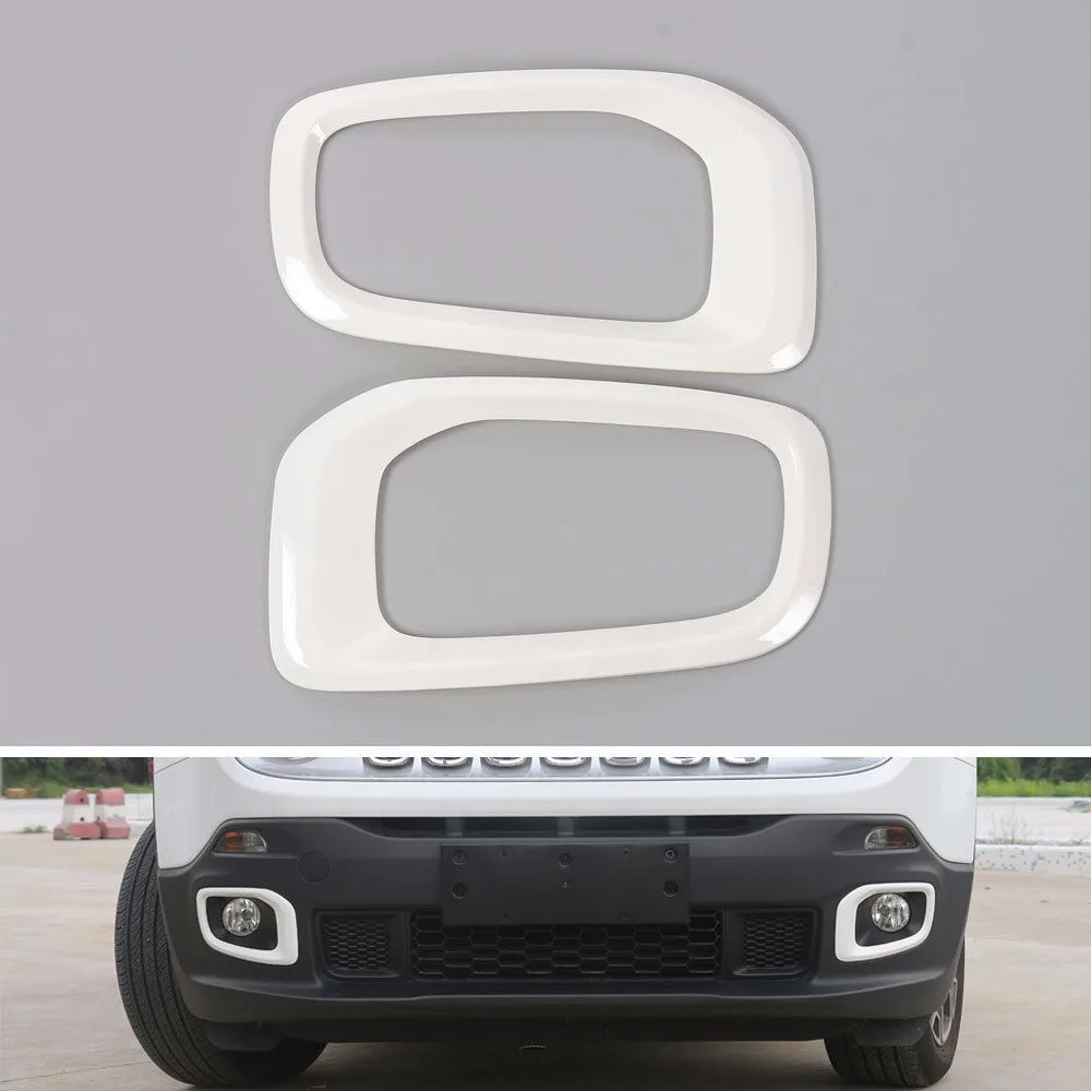 4 Farben Erhältlich Außerhalb Nebelscheinwerfer Lampenabdeckung Trim rahmen Dekoration 2 stücke Für Renegade 2015 2016 Auto Styling Lampe hauben Günstig