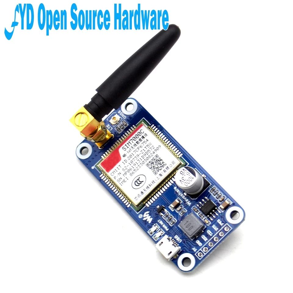 1 шт. SIM7000C GNSS GPS GPRS GSM Плата расширения для Raspberry Pi 2B/3B/3B +/Zero W/WH|Интегральные схемы| |