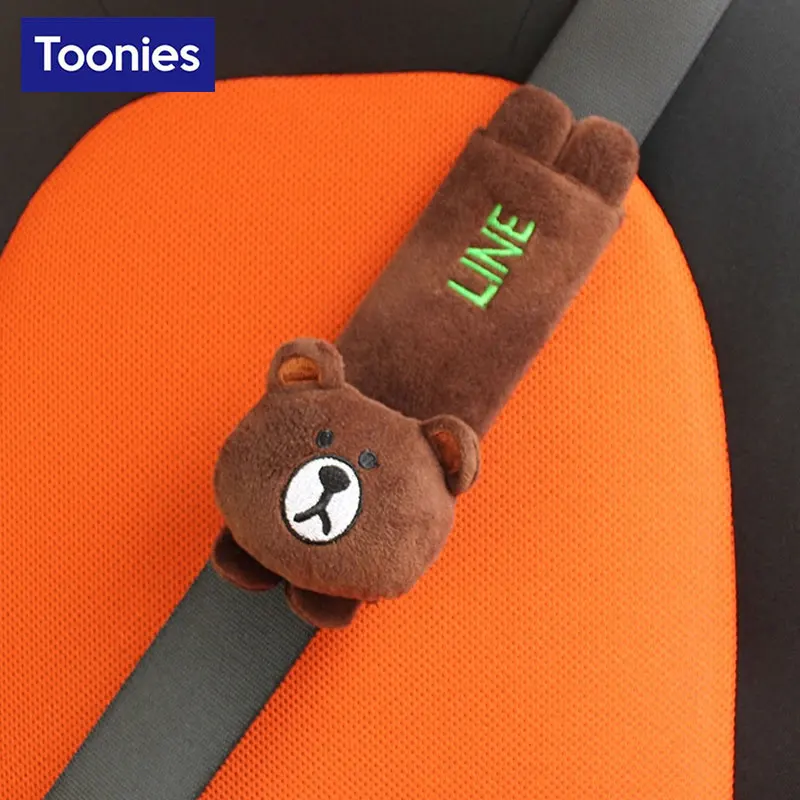 Cute Baby Bear Rabbit Safety Seat Belt Covers Protect Shoulder Pad