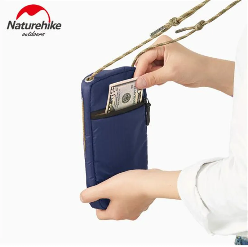 NatureHike 200D Nylon Ultralight Protable Waterproof Multifunctional Travel Bag For Documents Credit Cards Wallet