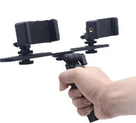 

Two Positions Tripod Mount for Smartphone Live Streaming Mobile Phone Camera Stand Bracket Holder Multi Camera Position