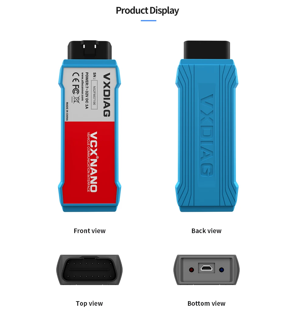 VXDIAG VCX NANO для VW volvo JLR Ford Mazda Toyota GM OBD2 автомобильный диагностический инструмент WIFI/USB