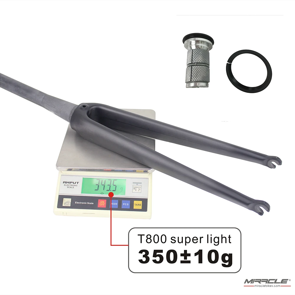 

Road Bikes Carbon Fiber Fork Space 9*100mm Track Bicycles Streerer Tube 1-1/8 to 1-1/2 Fixed Gear Carbon Frok