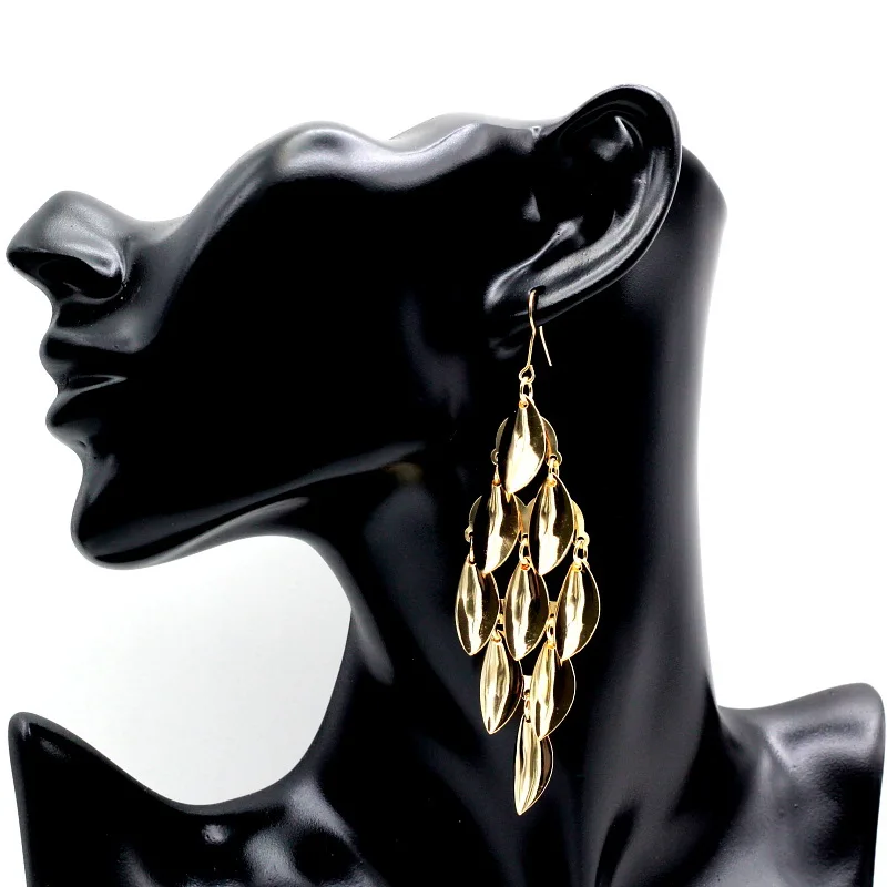 

New fashion simple and versatile multi-layer polygon earrings exaggerated personality earrings ear hooks