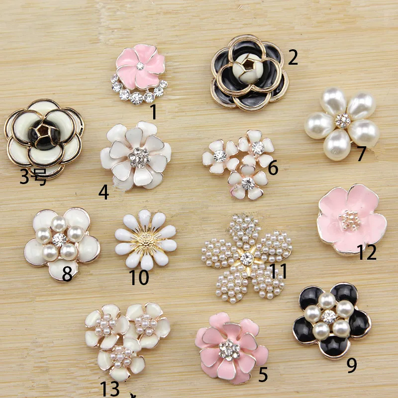 

5pcs/lot flat back rhinestone invitation brooch for craft 13design for diy wedding embelishment