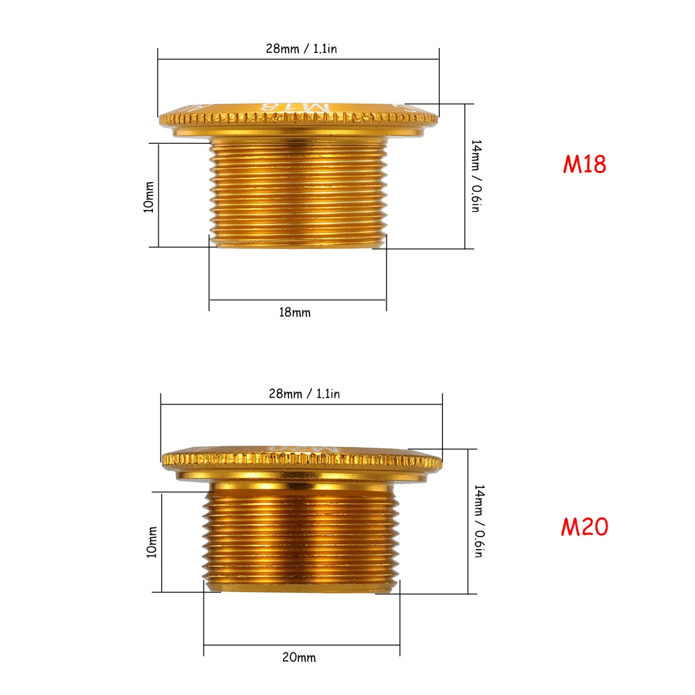Lixada 1 шт M18/M20 велосипед MTB горный велосипедный Кривошип болт крепления Hollow кривошипный рычаг заглушка болта винт Алюминий из алюминиевого сплава