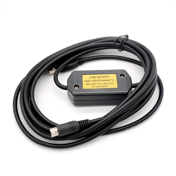 

USB interface of Mitsubishi Q series PLC programming communication cable USB/RS232 interface length 3 meters.