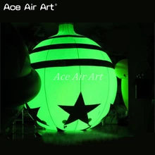 Дешевый Печатный подвесной ночной Декор надувной светодиодный RGB светильник круглый шар, надувная Сфера С Логотипом Звезды для клубных и вечерние