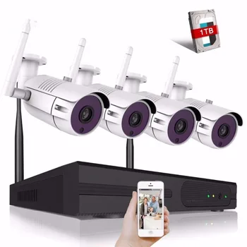 

4CH 5MP Wifi CCTV Camera System Video Surveillance Kit Security Camera System Outdoor Bullet Waterproof Wireless Cameras NVR