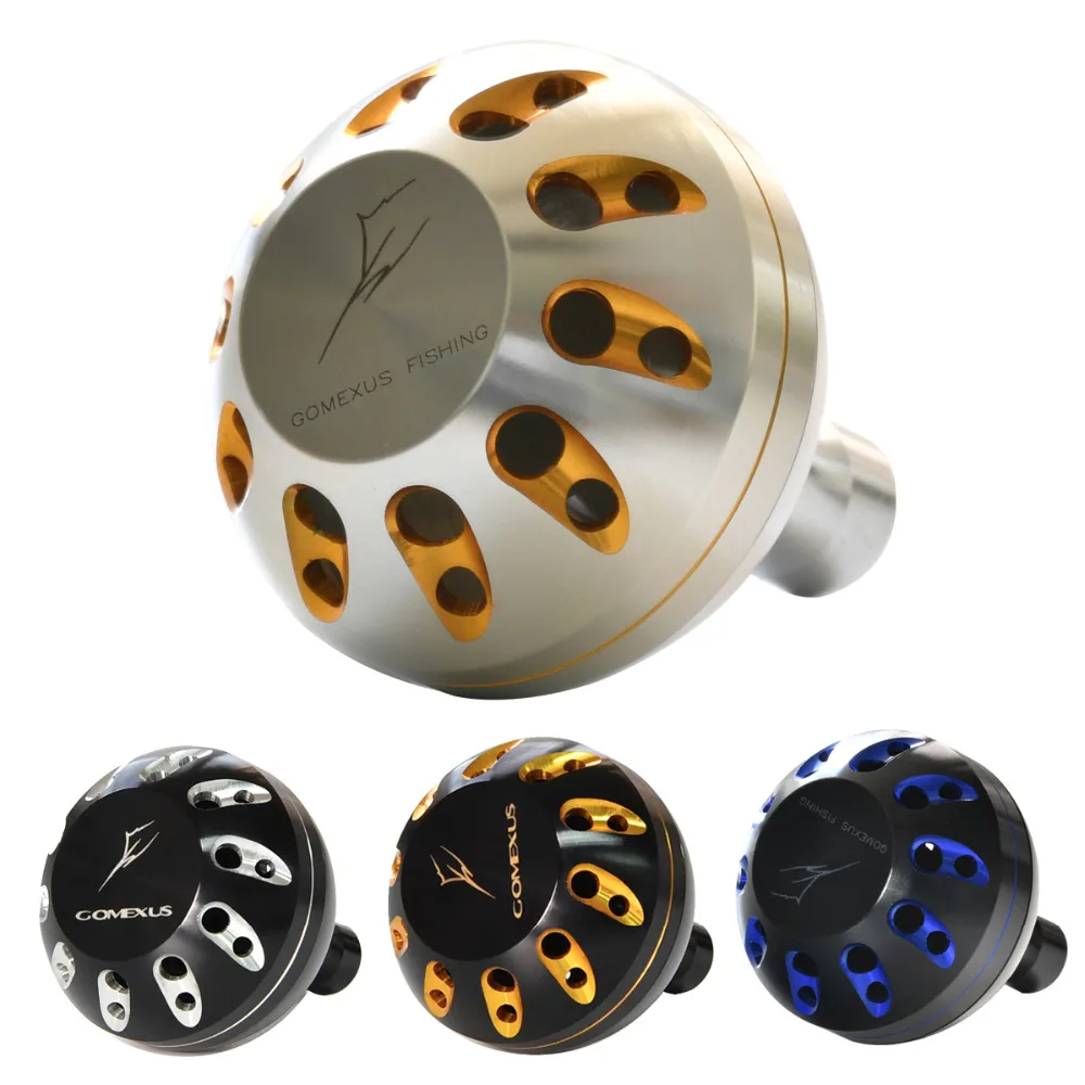 

Gomexus Power Knob For Daiwa Reel Handle Grip L Direct Penn Spinfisher SSV SSM Daiwa BG Drill 45mm Metal Round Crank Knob