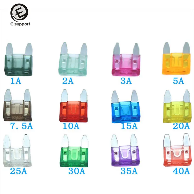 

Hot Sales 120PCS Mini Blade Fuses Assortment Set 5 7.5 10 15 20 25 30A Amp Car Fuse Box ATM Auto Truck Parts