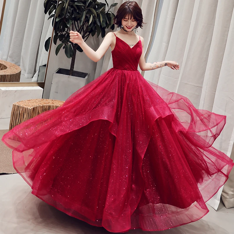 evening gown red colour
