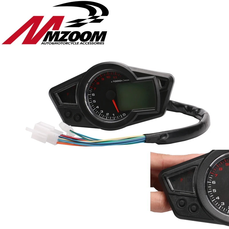 Motorcycle LCD backlight Speedometer Motorcycle Digital Odometer Speedometer Tachometer Fit for 2&4 Cylinders Motorbike Meter Motorcycle LCD backlight Speedometer Motorcycle Digital Odometer Speedometer Tachometer Fit for 2&4 Cylinders Motorbike Meter