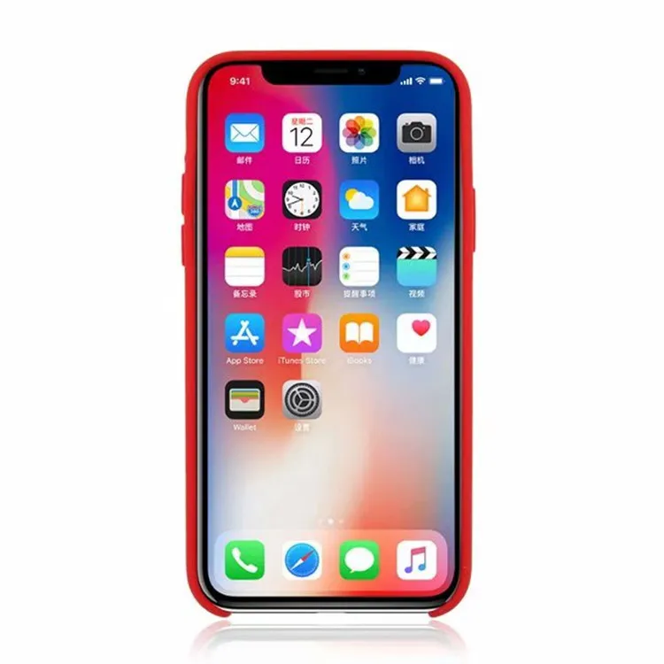 Брендовый оригинальный силиконовый чехол для iPhone X|Бамперы| |