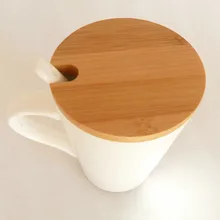 500 шт. бамбуковая чашка и крышка для кружек банка Крышка Кружка натуральный бамбук чашка для кофе воды крышка ZA6161