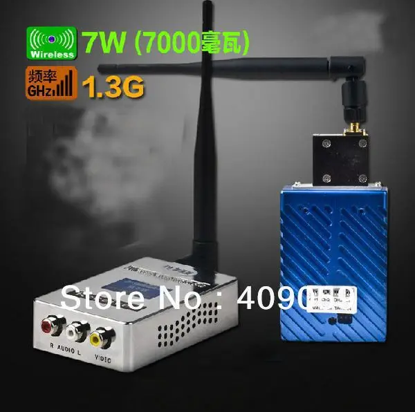 

FMUSER FM 1.3G 7W link wireless transmission of audio video wireless video transceiver transmitter and receiver Free shipping