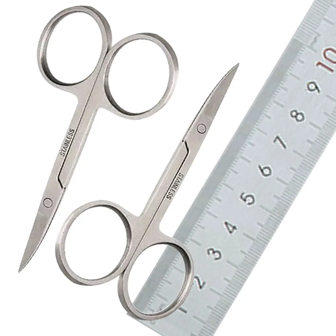 

Professional Nail Scissor Manicure Tool For Nails Eyebrow Nose Eyelash Cuticle Scissors Curved Pedicure Scissors