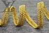 10 yards/lot  1.3cm Wide Gold and Silver Line Fabric Centipede Lace Trim Clothing Textiles Curved Edge Sew Webbing ► Photo 3/3